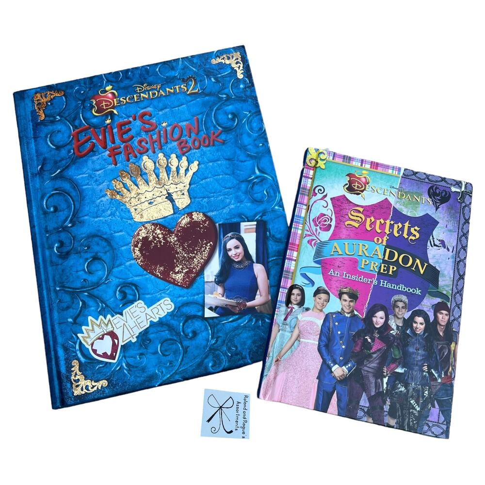 Disney Descendants 1 and 2 Two Hardcover Book Bundle